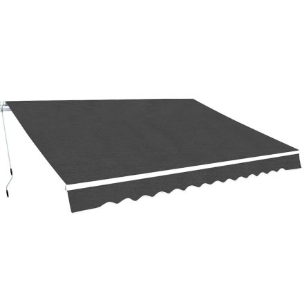 vidaXL kézi működtetésű összecsukható napellenző, antracit, 450 cm