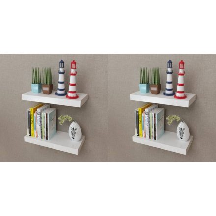 vidaXL 4 db fehér fali polc 40 cm