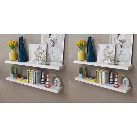 vidaXL 4 db fehér fali polc 100 cm