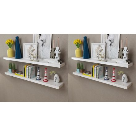 vidaXL 4 db fehér fali polc 120 cm