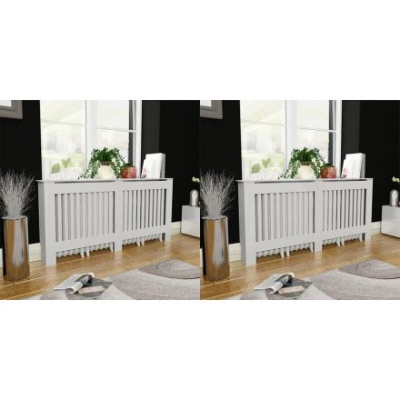 vidaXL 2 db fehér MDF radiátorburkolat 172 cm