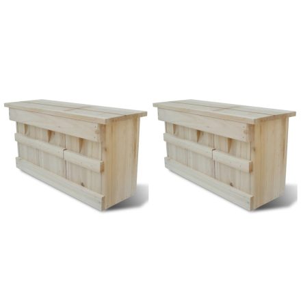 vidaXL 2 darab fa verébház 44 x 15,5 x 21,5 cm