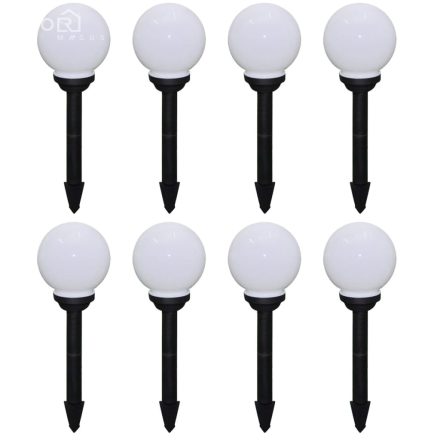 vidaXL 8 db kültéri gyalogjáró LED-lámpa cölöppel 15 cm