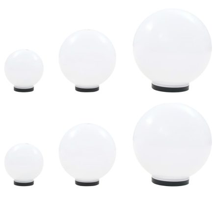 vidaXL 6 db-os LED gömblámpa-szett 20/30/40 cm PMMA 