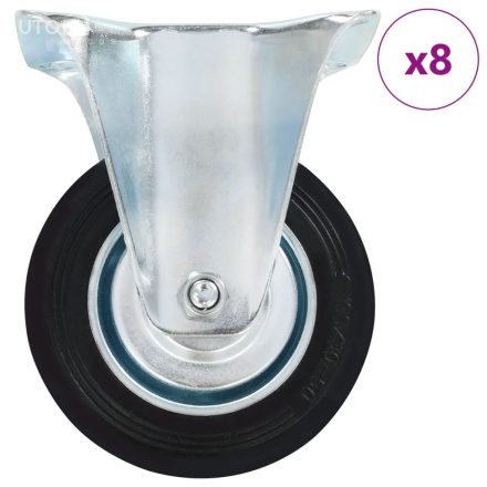 vidaXL 8 darab rögzített görgő 100 mm