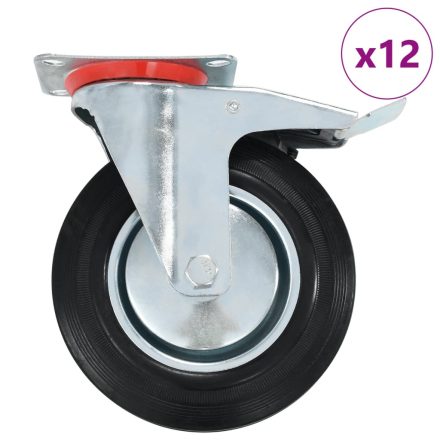 vidaXL 12 darab önbeálló görgő 200 mm