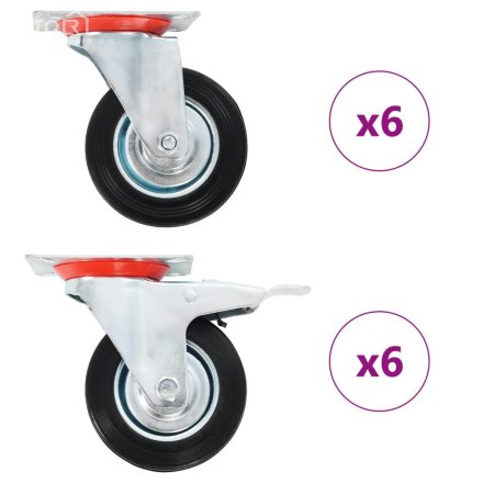 vidaXL 12 darab önbeálló görgő 100 mm