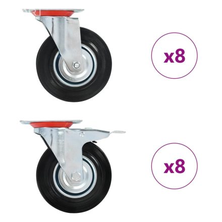 vidaXL 16 darab önbeálló görgő 125 mm