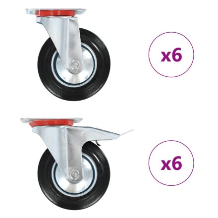 vidaXL 12 darab önbeálló görgő 160 mm