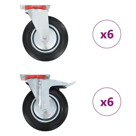 vidaXL 12 darab önbeálló görgő 200 mm
