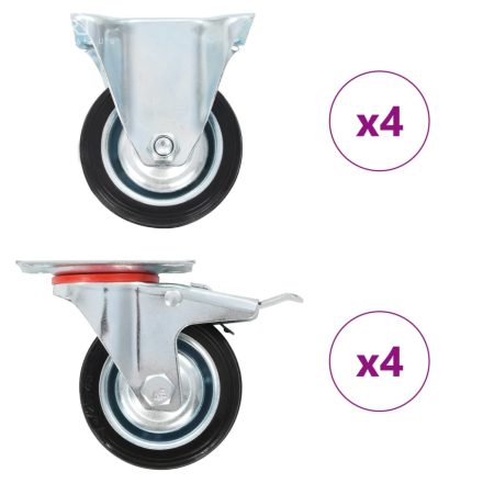 vidaXL 8 db görgő 75 mm 
