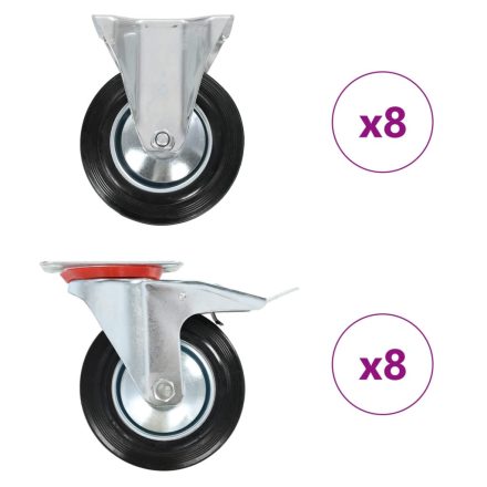 vidaXL 16 darab görgő 160 mm