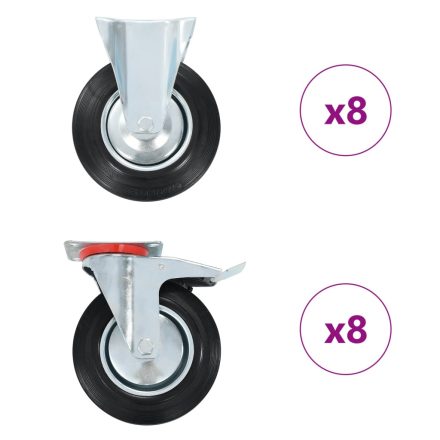 vidaXL 16 db görgő 200 mm 