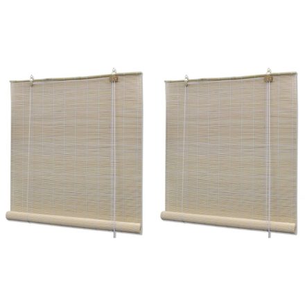 vidaXL 2 db természetes bambuszroló 120 x 160 cm 