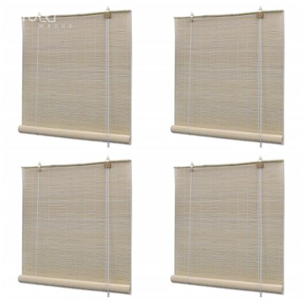 vidaXL 4 db természetes bambuszroló 120 x 160 cm 