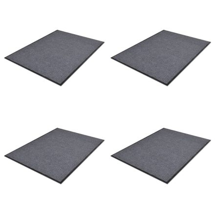 vidaXL 4 db szürke PVC lábtörlő 90 x 60 cm 