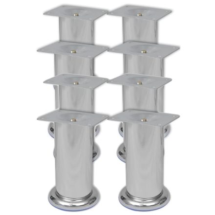 vidaXL 8 darab kerek króm kanapéláb 120 mm 