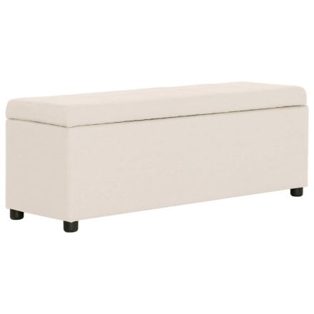 vidaXL krémszínű poliészter pad tárolórekesszel 116 cm