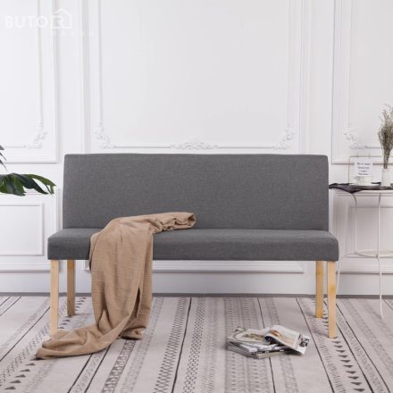 vidaXL világosszürke poliészter pad 139,5 cm 