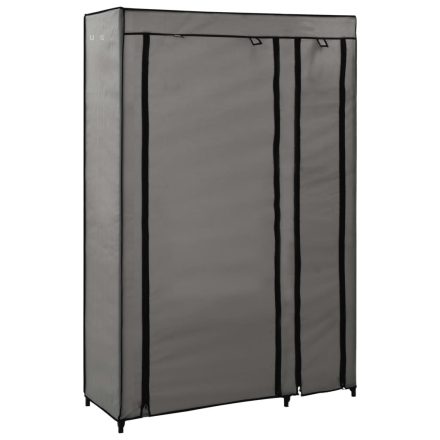 vidaXL szürke összecsukható szövet ruhásszekrény 110 x 45 x 175 cm