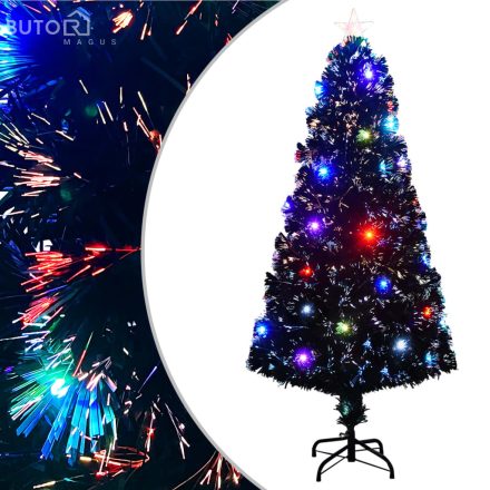 vidaXL száloptikás megvilágított karácsonyfa állvánnyal 150 cm