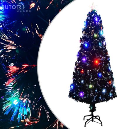 vidaXL száloptikás megvilágított karácsonyfa állvánnyal 240 cm