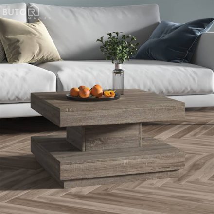 vidaXL szürke MDF dohányzóasztal 60 x 60 x 35 cm