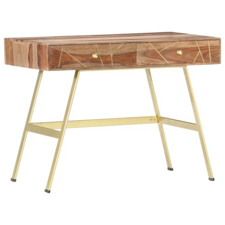 vidaXL fiókos tömör akácfából íróasztal 100 x 55 x 75 cm