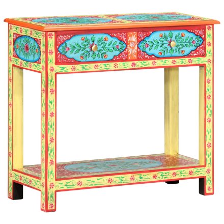 vidaXL kézzel festett tömör mangófa tálalóasztal 80 x 35 x 75 cm