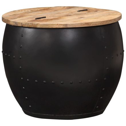 vidaXL tömör mangófa kerek dohányzóasztal 53 x 43 cm