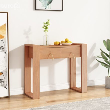 vidaXL tömör tíkfa tálalóasztal 90 x 35 x 75 cm