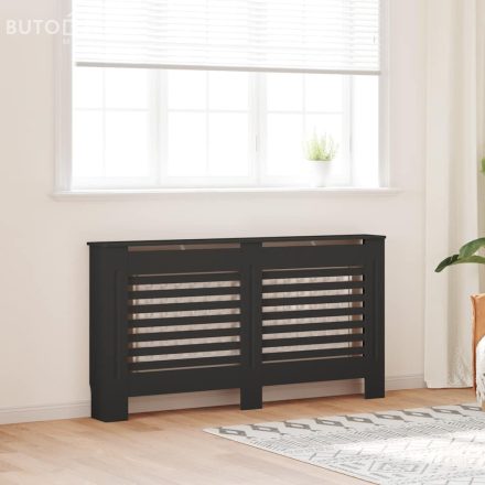 vidaXL fekete MDF radiátorburkolat 152 x 19 x 81,5 cm