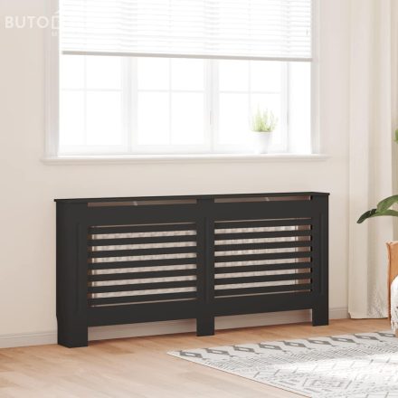vidaXL fekete MDF radiátorburkolat 172 x 19 x 81,5 cm
