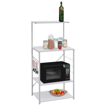 vidaXL fehér szerelt fa mikrohullámú szekrény 60x39,6x123 cm
