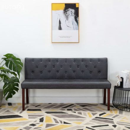 vidaXL szürke művelúr pad 148,5 cm 
