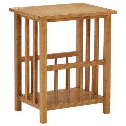 vidaXL tömör tölgyfa magazinasztal 45 x 35 x 55 cm