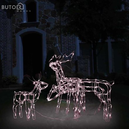 vidaXL 3 részes karácsonyi rénszarvas díszvilágítás 229 LED-del