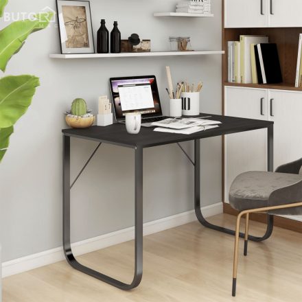 vidaXL fekete forgácslap számítógépasztal 110 x 60 x 73 cm