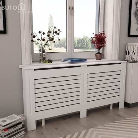 vidaXL 2 db fehér MDF radiátorburkolat 172 x 19 x 81,5 cm