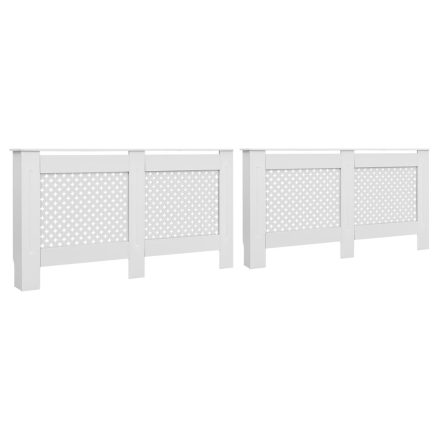 vidaXL 2 db fehér MDF radiátorburkolat 152 x 19 x 81,5 cm