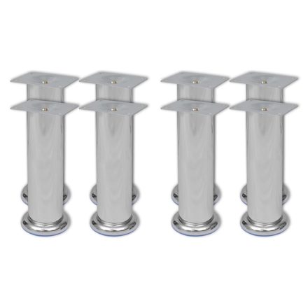vidaXL 8 darab kerek króm kanapéláb 180 mm