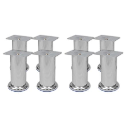 vidaXL 8 darab kerek króm kanapéláb 120 mm
