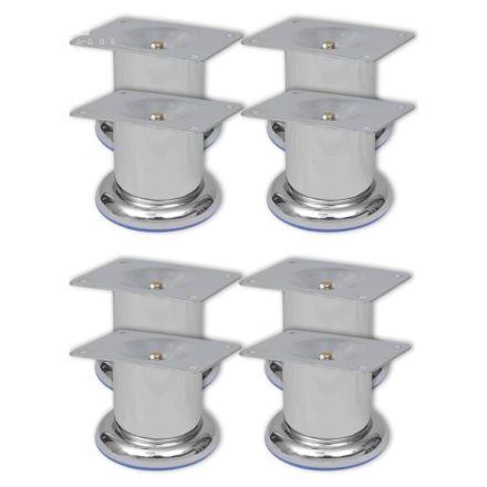 vidaXL 8 db kerek króm kanapéláb 60 mm