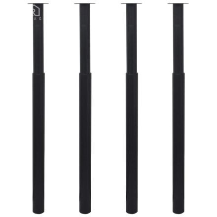 vidaXL 4 db fekete teleszkópos asztalláb 710 mm - 1100 mm