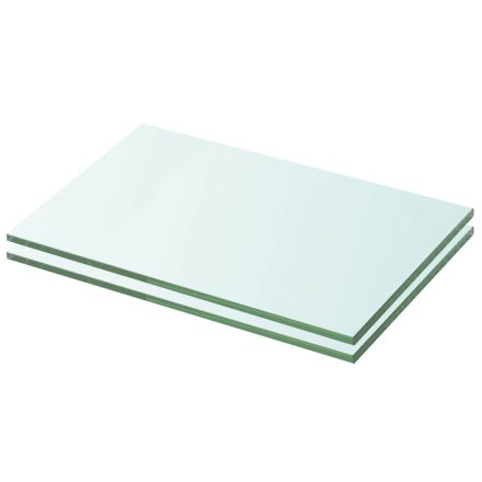vidaXL 2 db átlátszó üveg paneles polc 20 x 25 cm