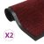 vidaXL 2 db piros négyszögletes bolyhos szennyfogó szőnyeg 60 x 90 cm