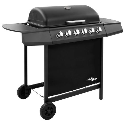 vidaXL fekete gáz grillsütő 6 égővel