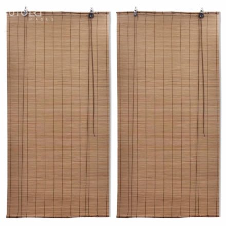 vidaXL 2 db barna bambusz redőny 100 x 160 cm