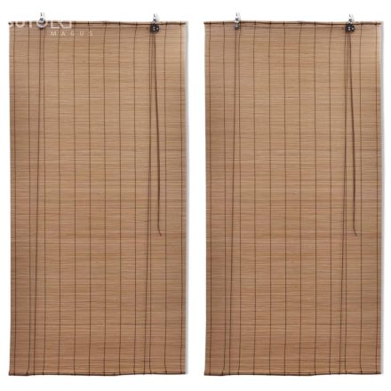 vidaXL 2 db barna bambusz redőny 120 x 220 cm