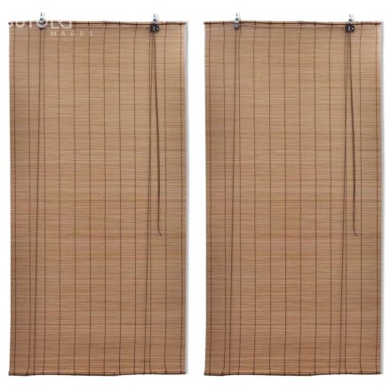 vidaXL 2 db barna bambusz redőny 150 x 220 cm